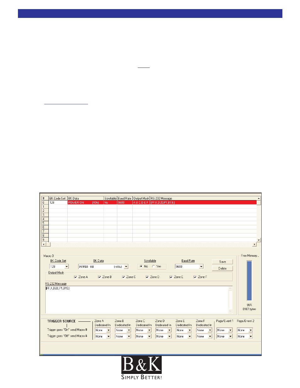 Serial macro editor | B&K CT600.1 User Manual | Page 66 / 88
