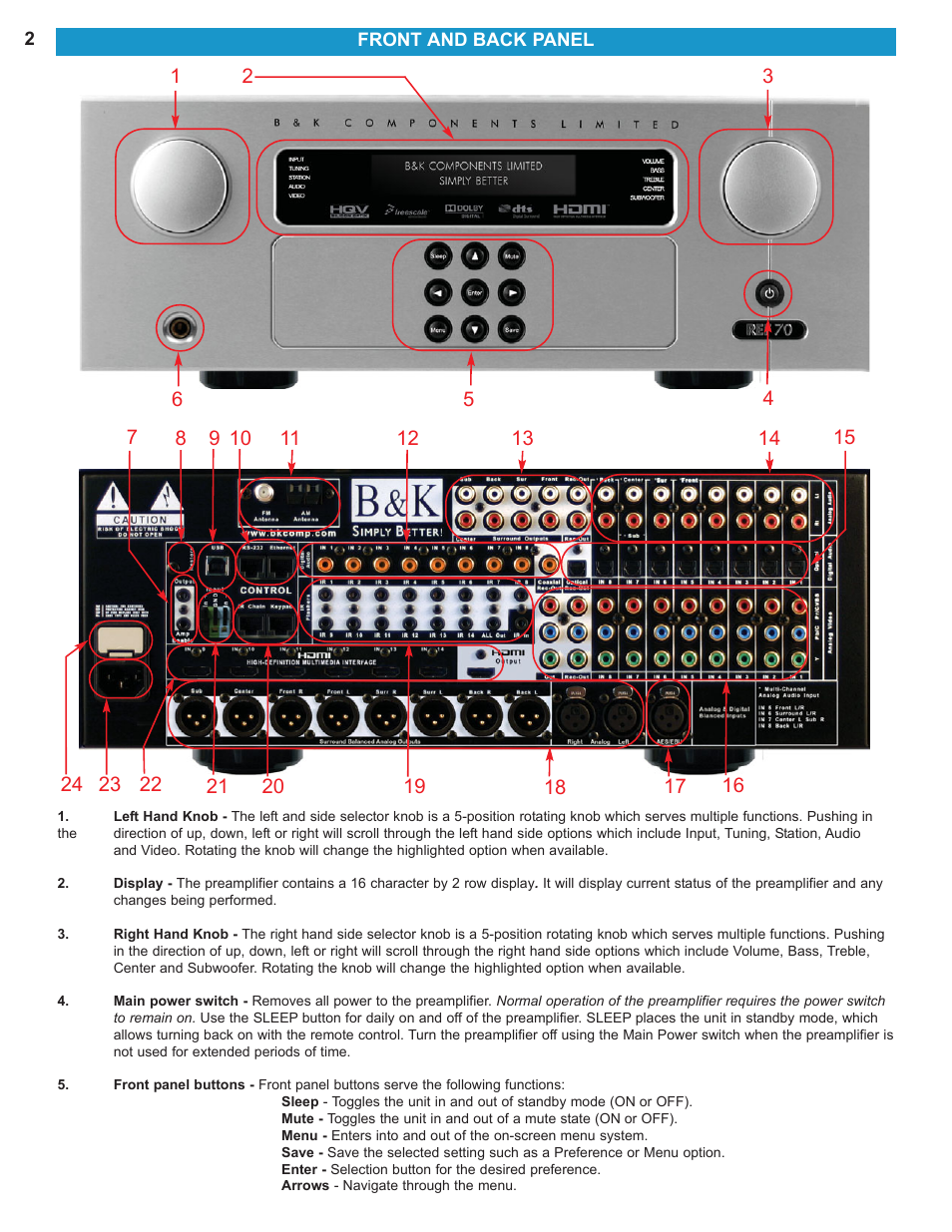 B&K Reference 70 HT 70 User Manual | Page 4 / 12