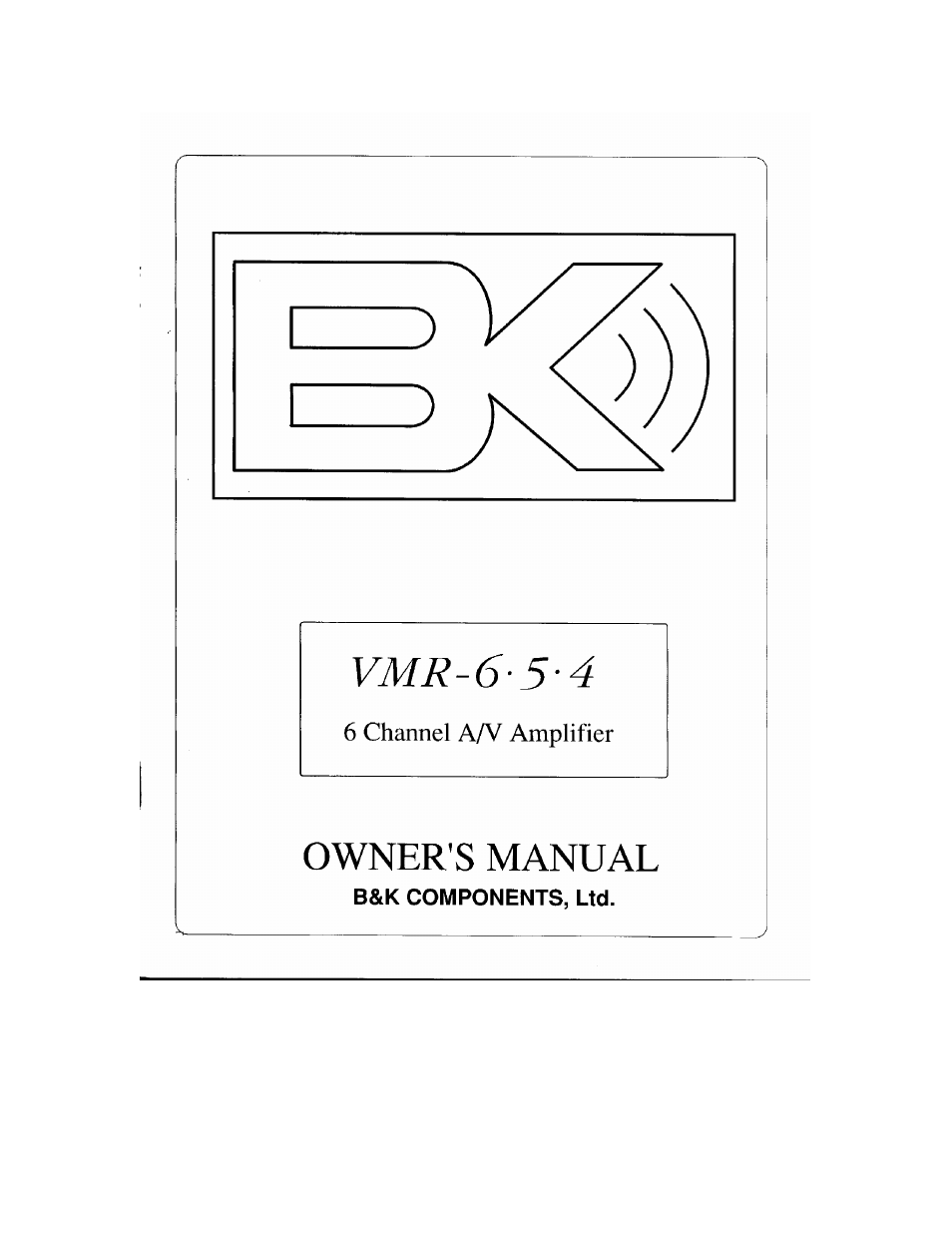 B&K VMR-6.5.4 User Manual | 12 pages