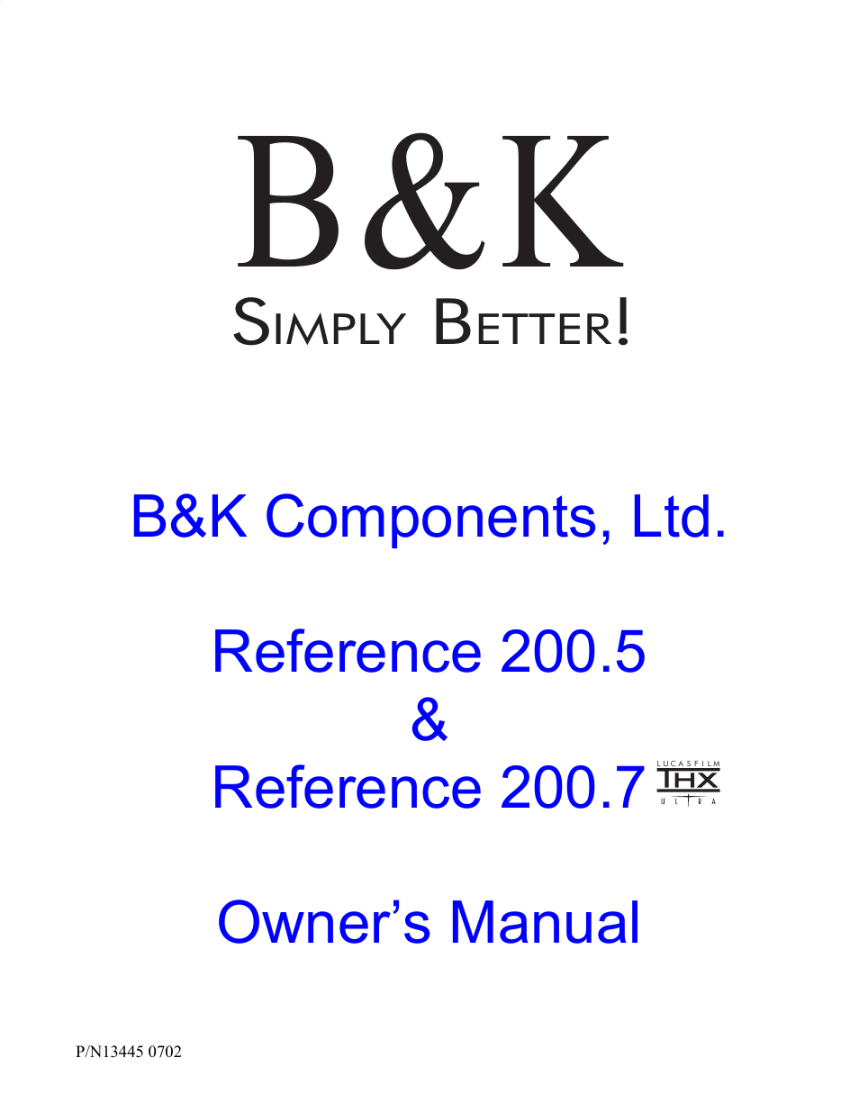 B&K P/N13445 User Manual | 16 pages