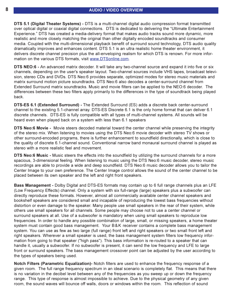 B&K AVR505 SERIES 2 User Manual | Page 10 / 64