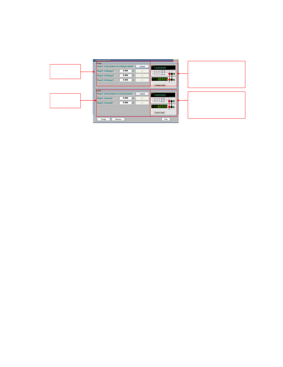 1 configuration, 2 voltage calibration, 3 current calibration | 4 finish calibrating | B&K 1787B User Manual | Page 28 / 38