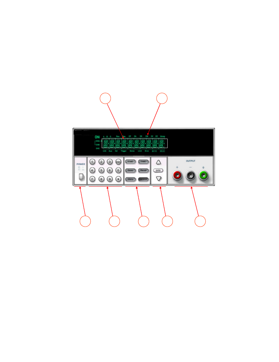 The front panel at a glance | B&K 1787B User Manual | Page 5 / 38