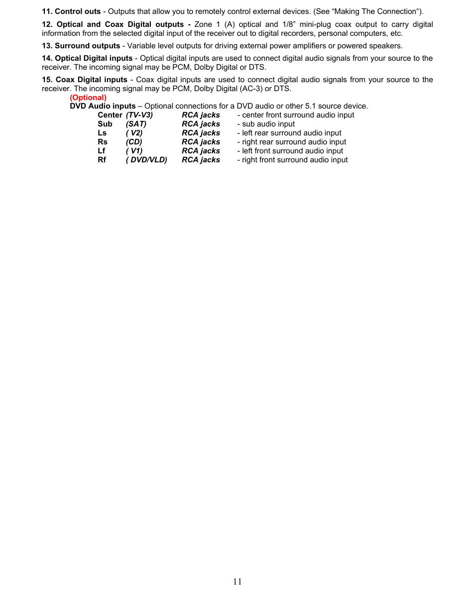 B&K AVR212 User Manual | Page 15 / 88