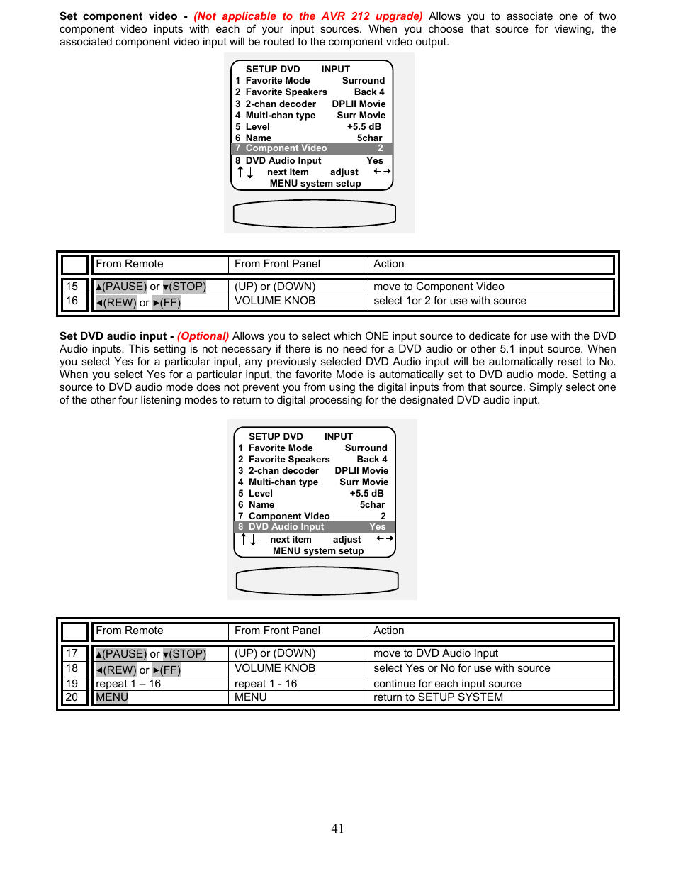 B&K AVR212 User Manual | Page 45 / 88