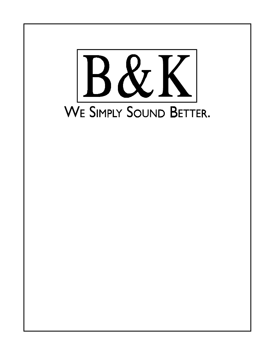 B&K AV5125 User Manual | 16 pages