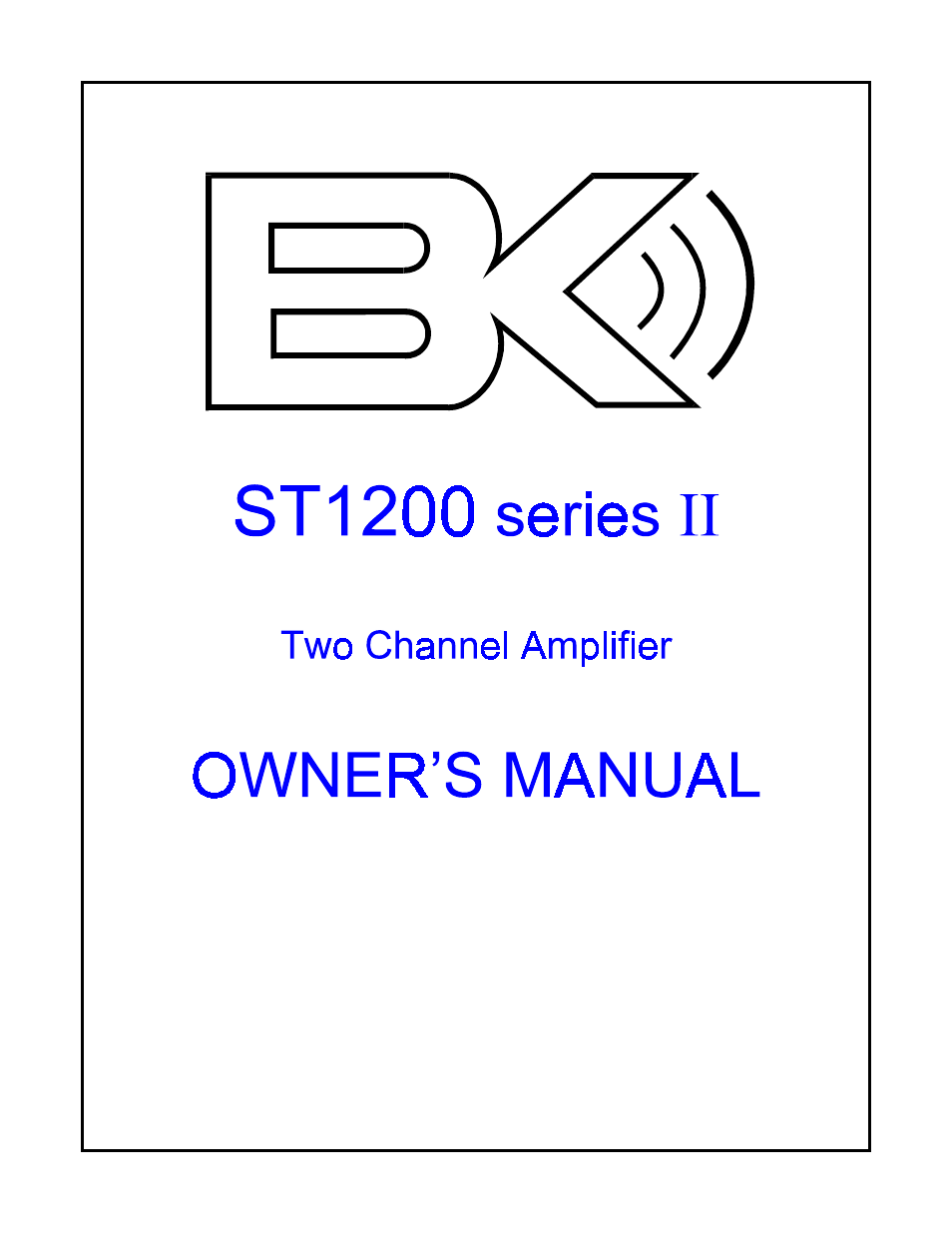 B&K ST1200 Series User Manual | 20 pages