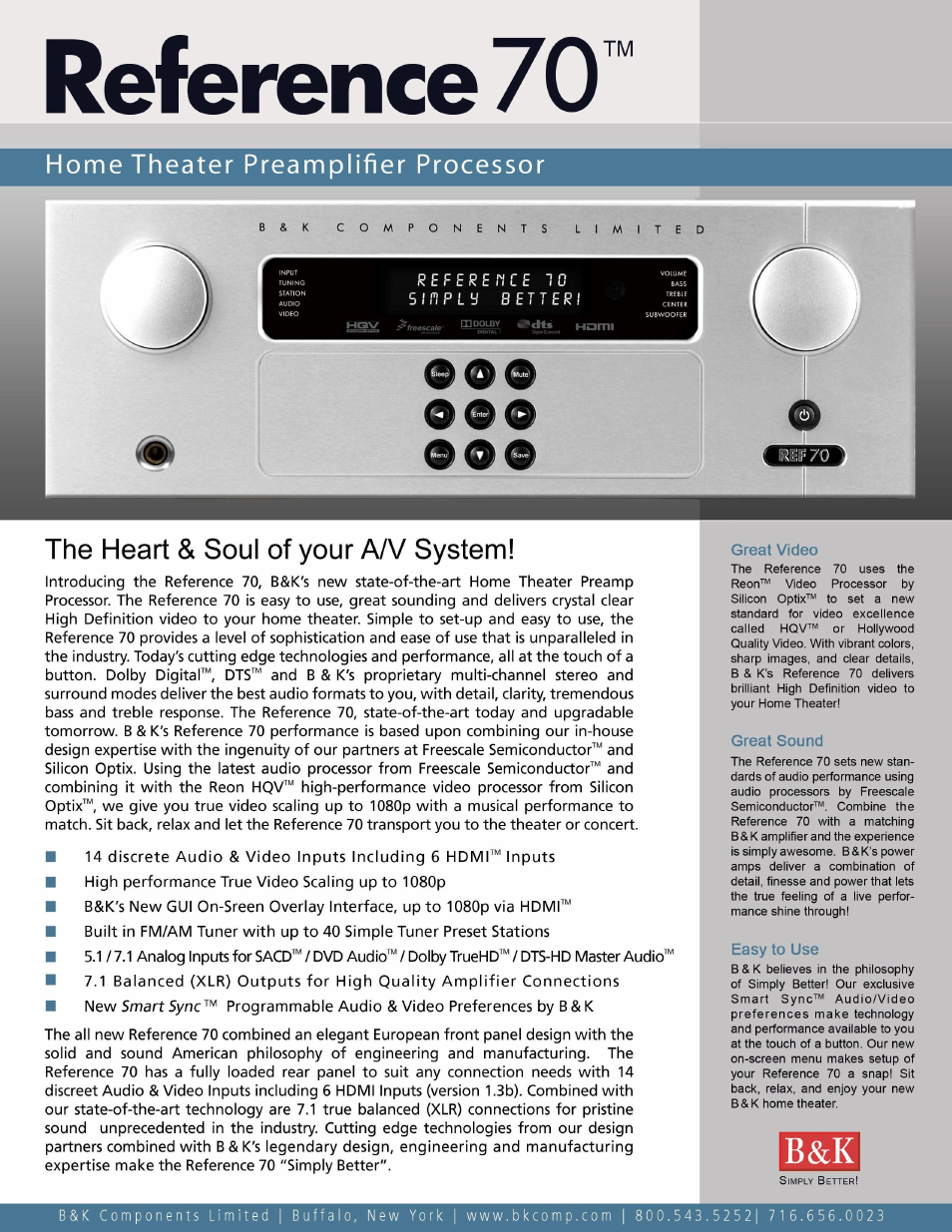 B&K REF 70 User Manual | 2 pages