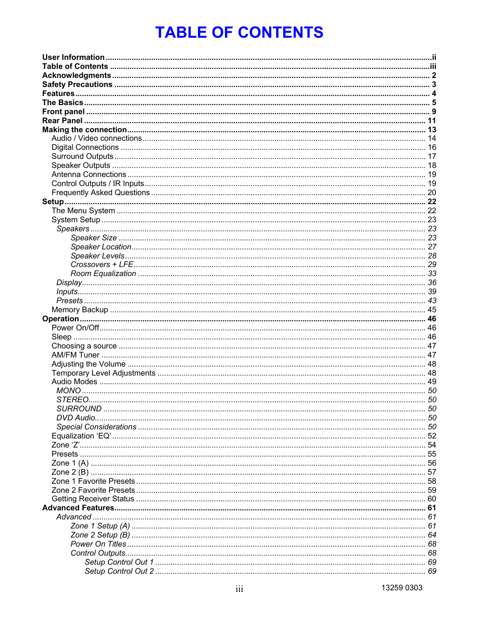 B&K AVR202 Plus User Manual | Page 3 / 84