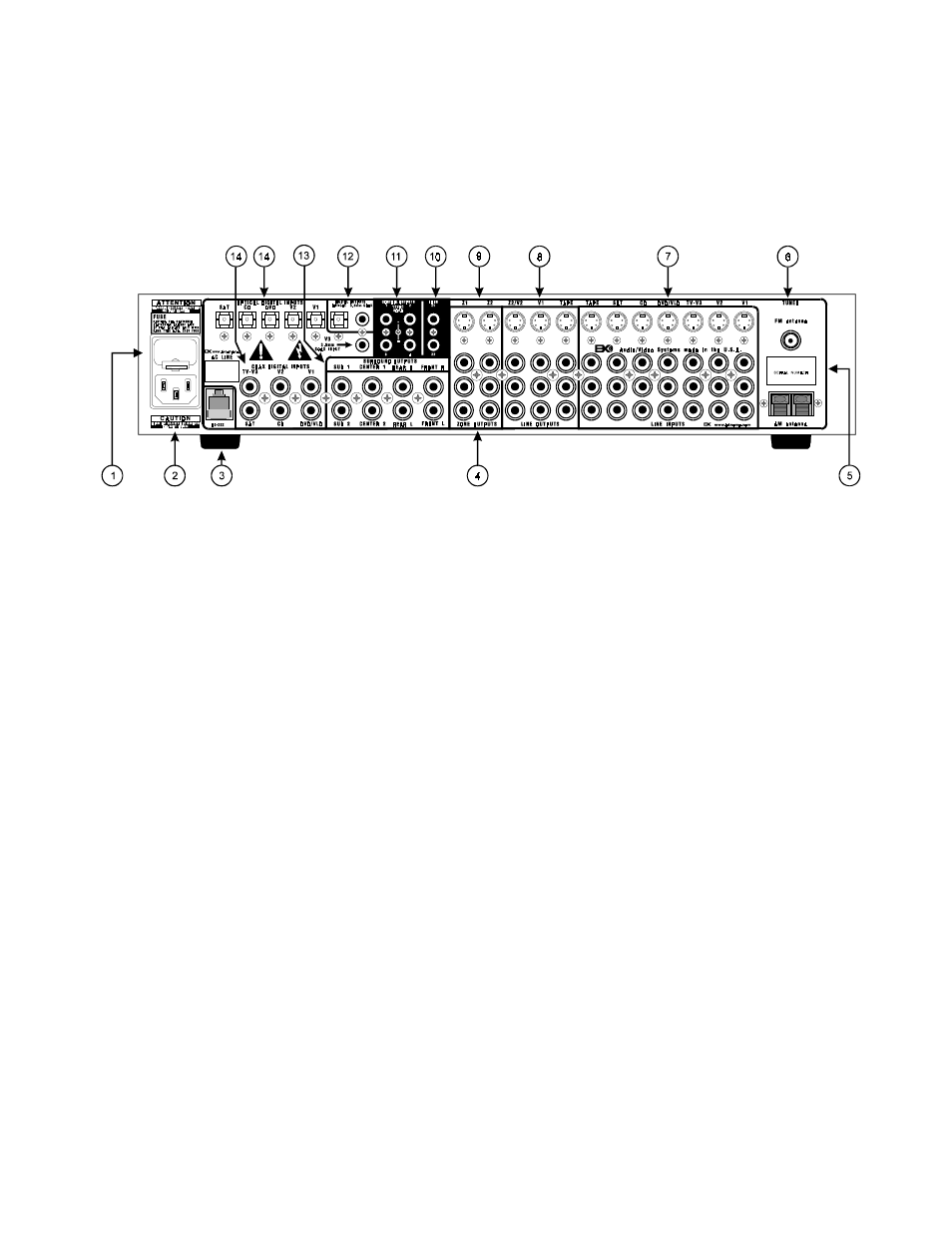 Rear panel | B&K p/n 12698 User Manual | Page 11 / 52