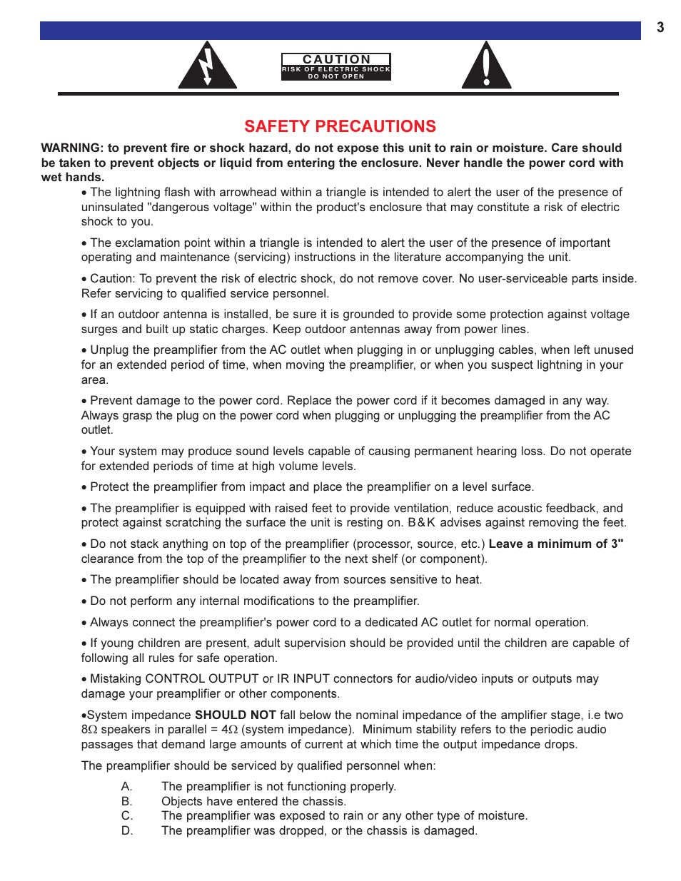 Safety precautions | B&K Series 2 User Manual | Page 5 / 64