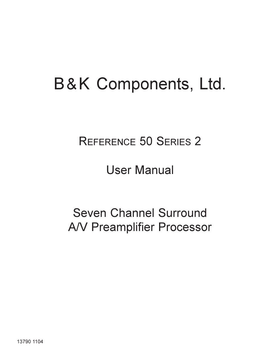 B&K 13790 1104 User Manual | 64 pages