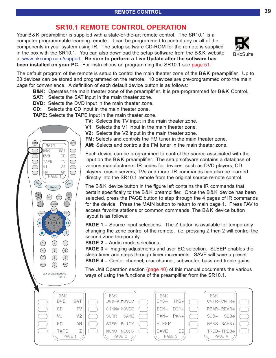 Sr10.1 remote control operat, Sr10.1 remote control operation, Remote control bktask.lnk bkcsuite | B&K 13790 1104 User Manual | Page 41 / 64