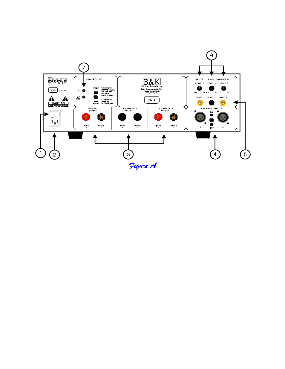 Rear panel view, Rear panel description | B&K 2220 User Manual | Page 6 / 16