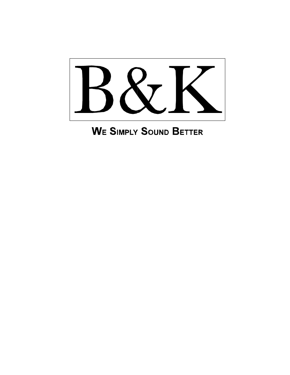 B&K series II User Manual | 16 pages