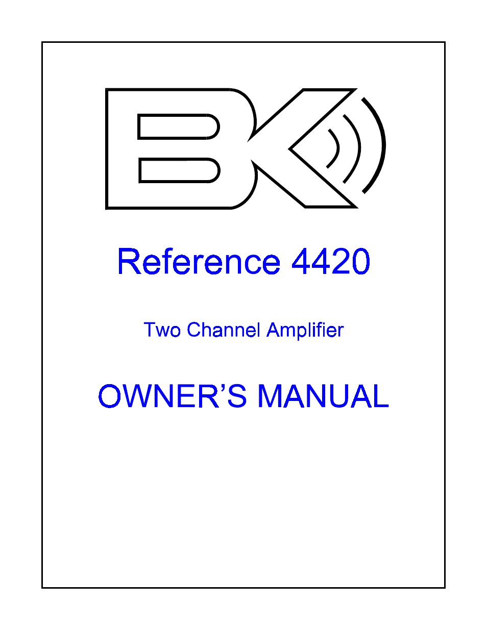 B&K 4420 User Manual | 16 pages