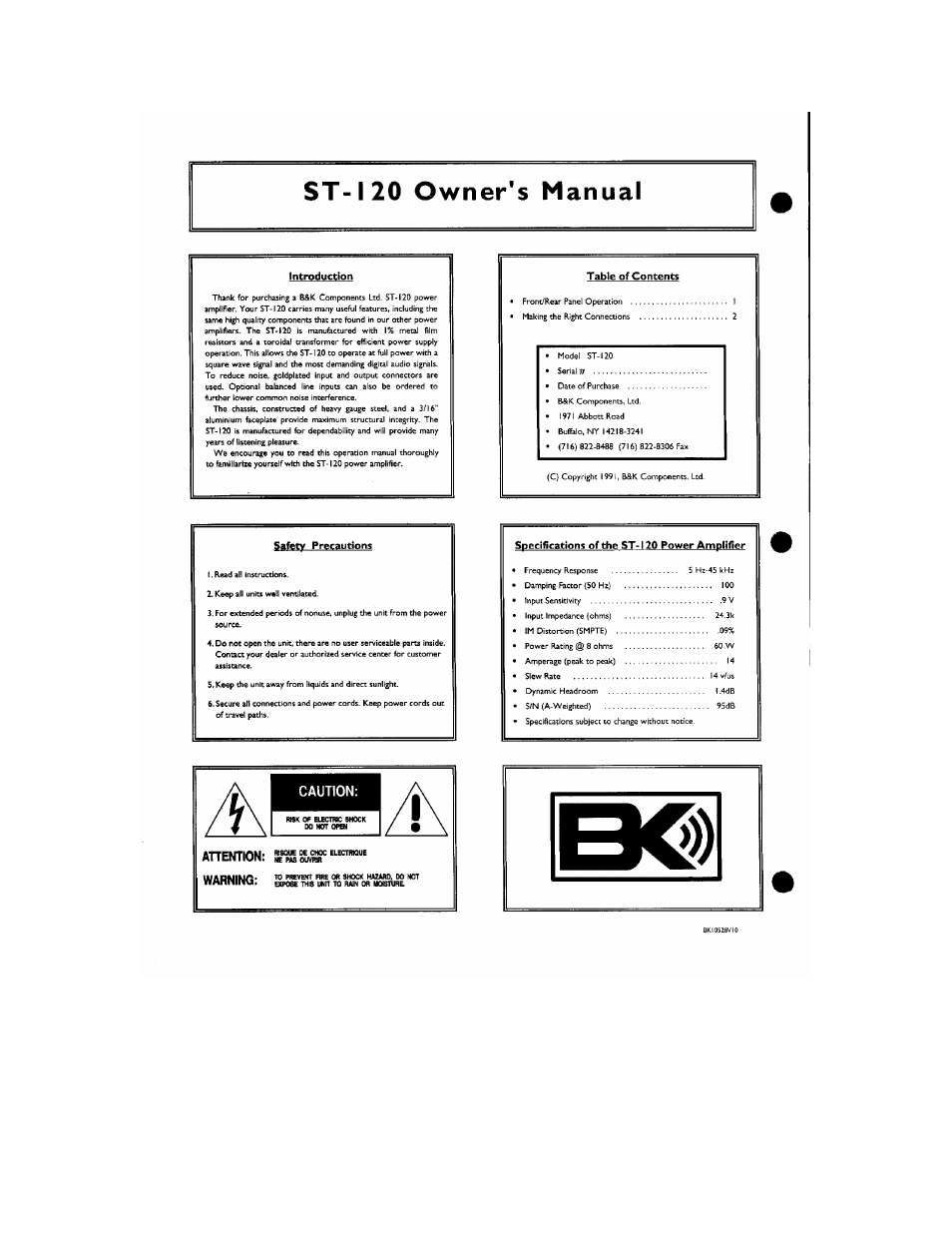 B&K ST-120 User Manual | Page 2 / 5