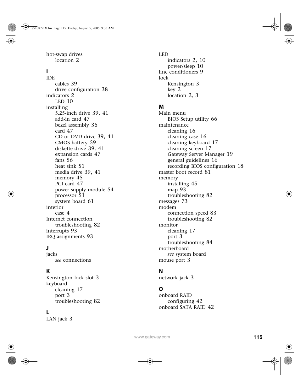 Gateway E-9220T User Manual | Page 120 / 124