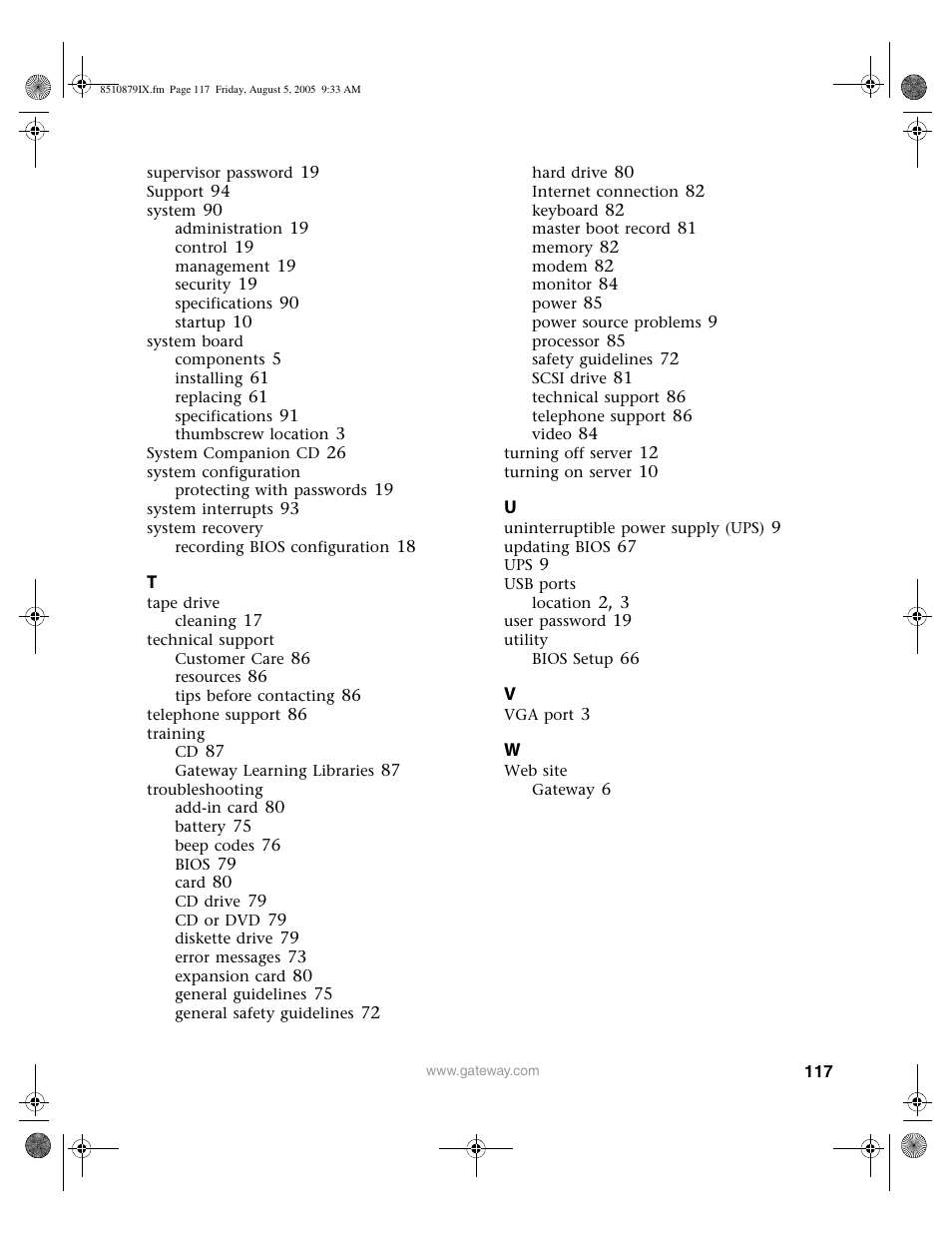 Gateway E-9220T User Manual | Page 122 / 124