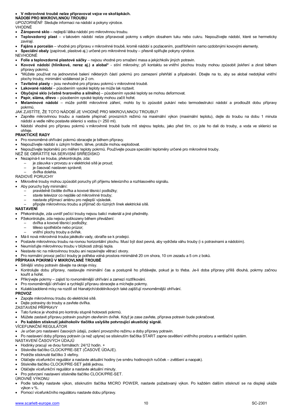 Scarlett SC-2301 User Manual | Page 10 / 46