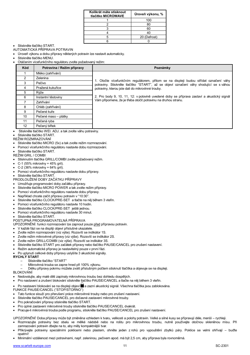 Scarlett SC-2301 User Manual | Page 11 / 46