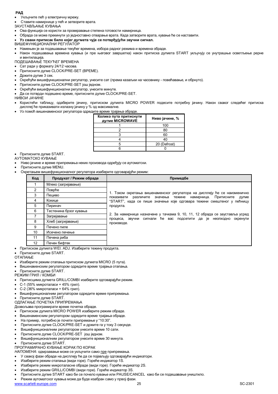 Scarlett SC-2301 User Manual | Page 25 / 46