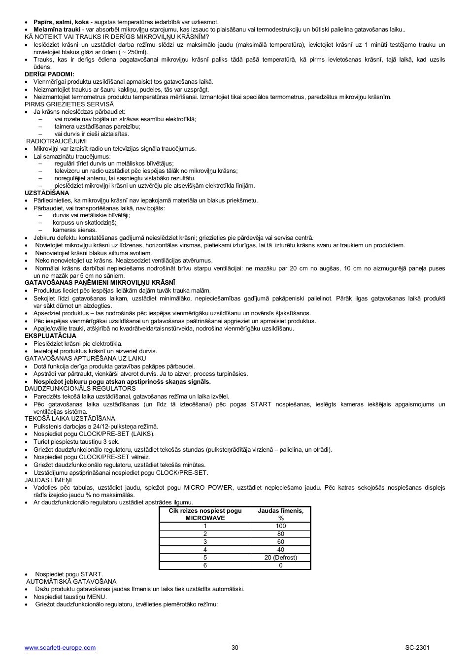 Scarlett SC-2301 User Manual | Page 30 / 46