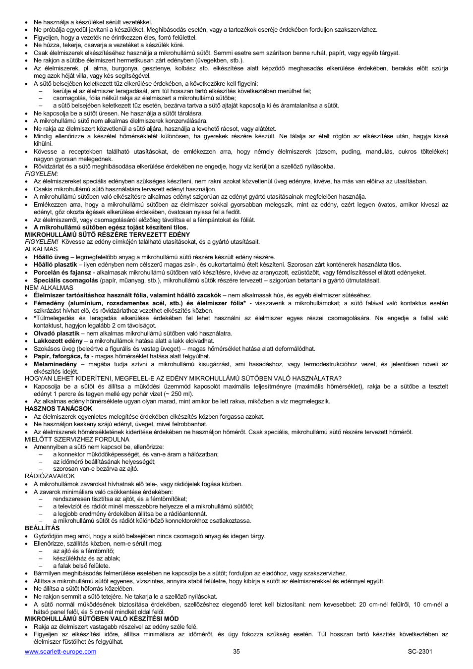 Scarlett SC-2301 User Manual | Page 35 / 46