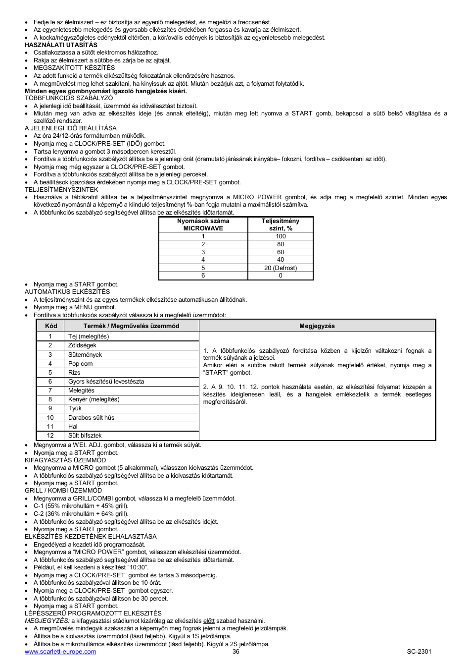 Scarlett SC-2301 User Manual | Page 36 / 46