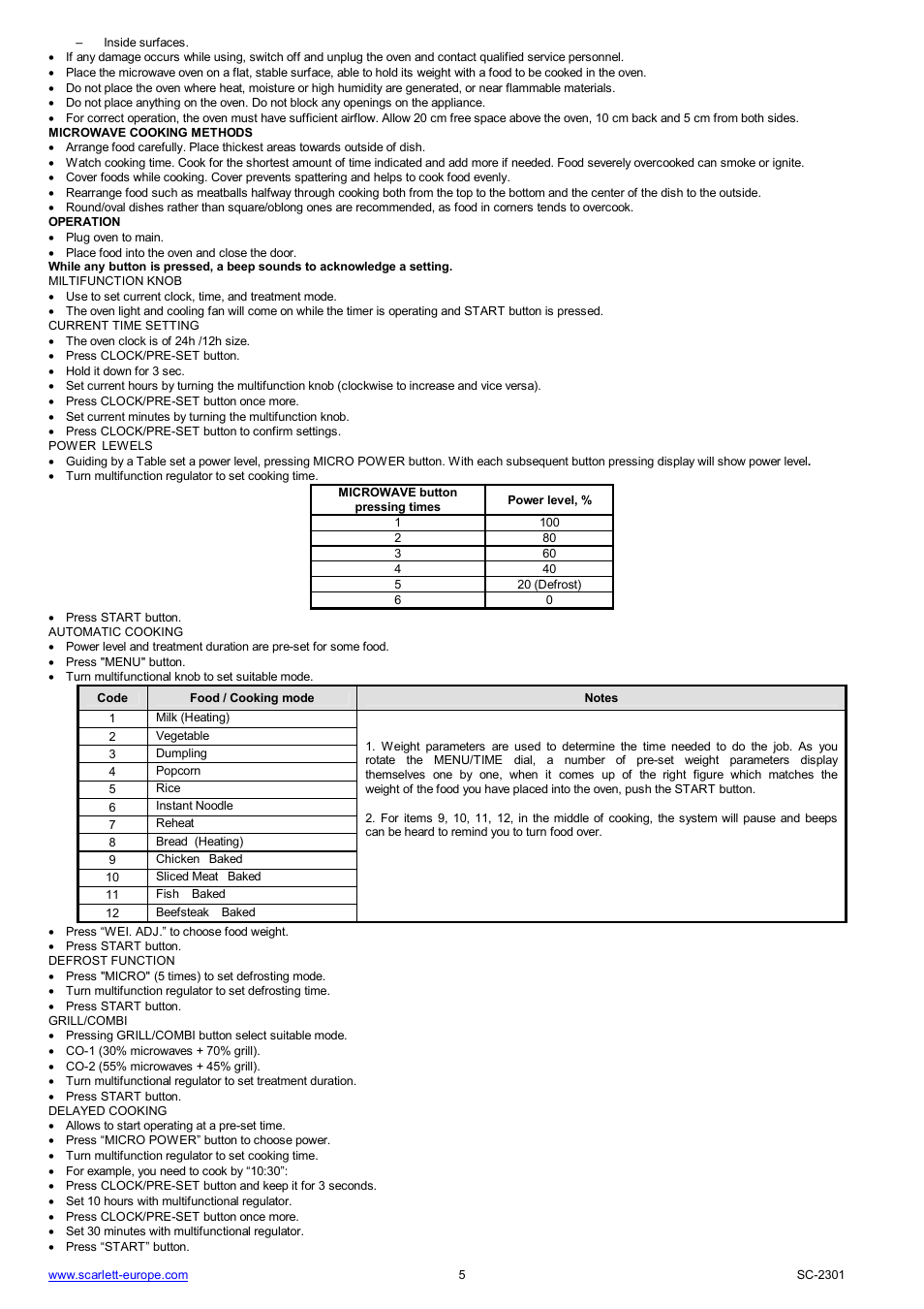 Scarlett SC-2301 User Manual | Page 5 / 46