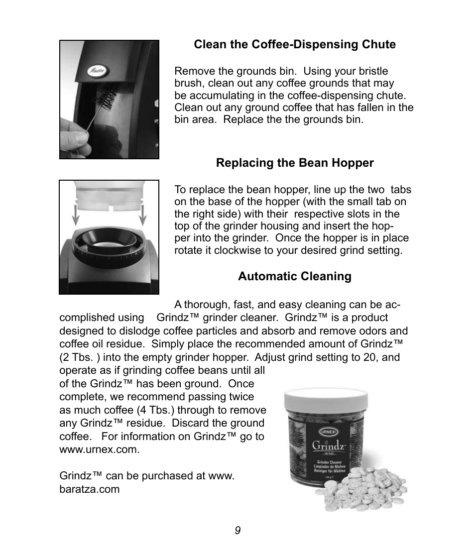 Baratza Maestro User Manual | Page 11 / 15