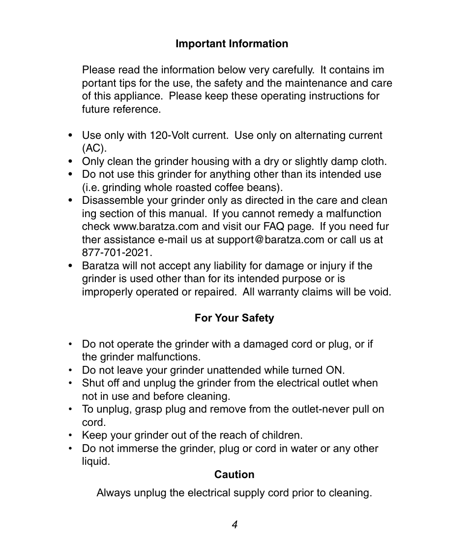 Baratza Maestro User Manual | Page 6 / 15