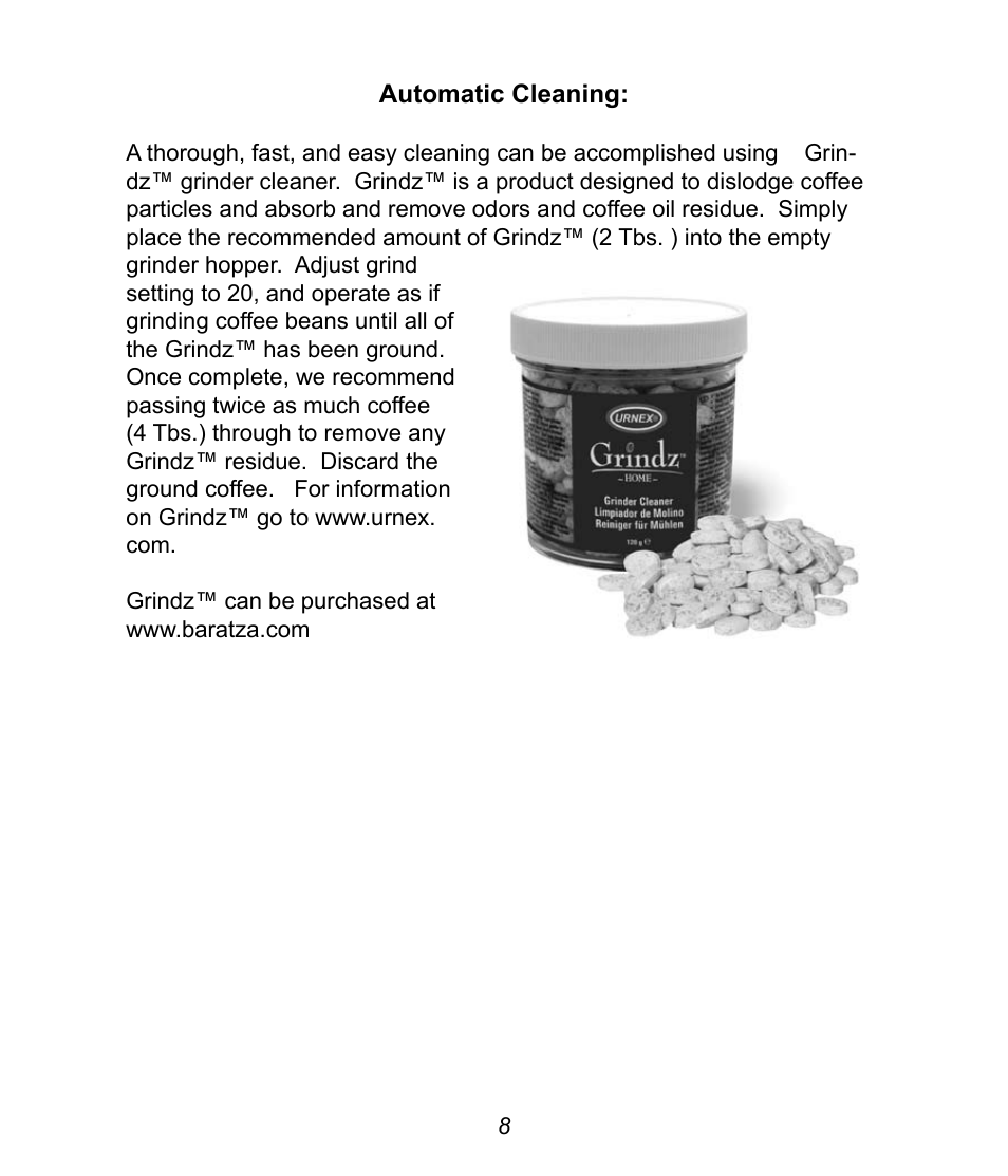 Baratza Virtuoso User Manual | Page 10 / 14