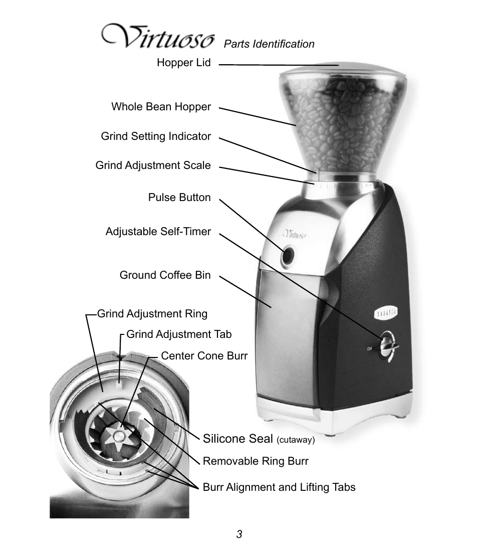 Baratza Virtuoso User Manual | Page 5 / 14