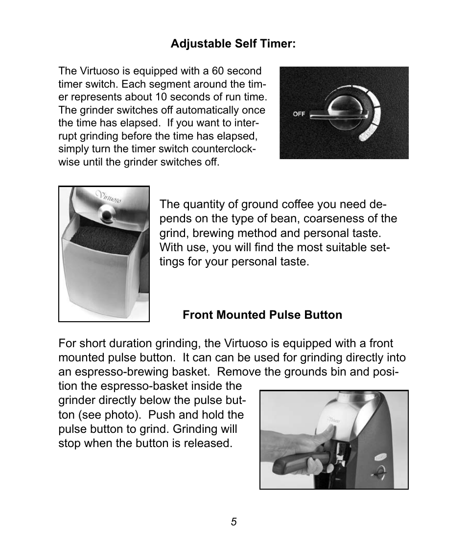 Baratza Virtuoso User Manual | Page 7 / 14