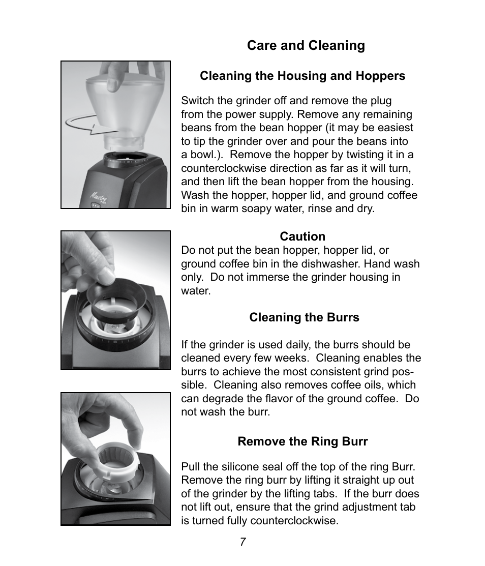 Baratza Maestro Plus User Manual | Page 9 / 15