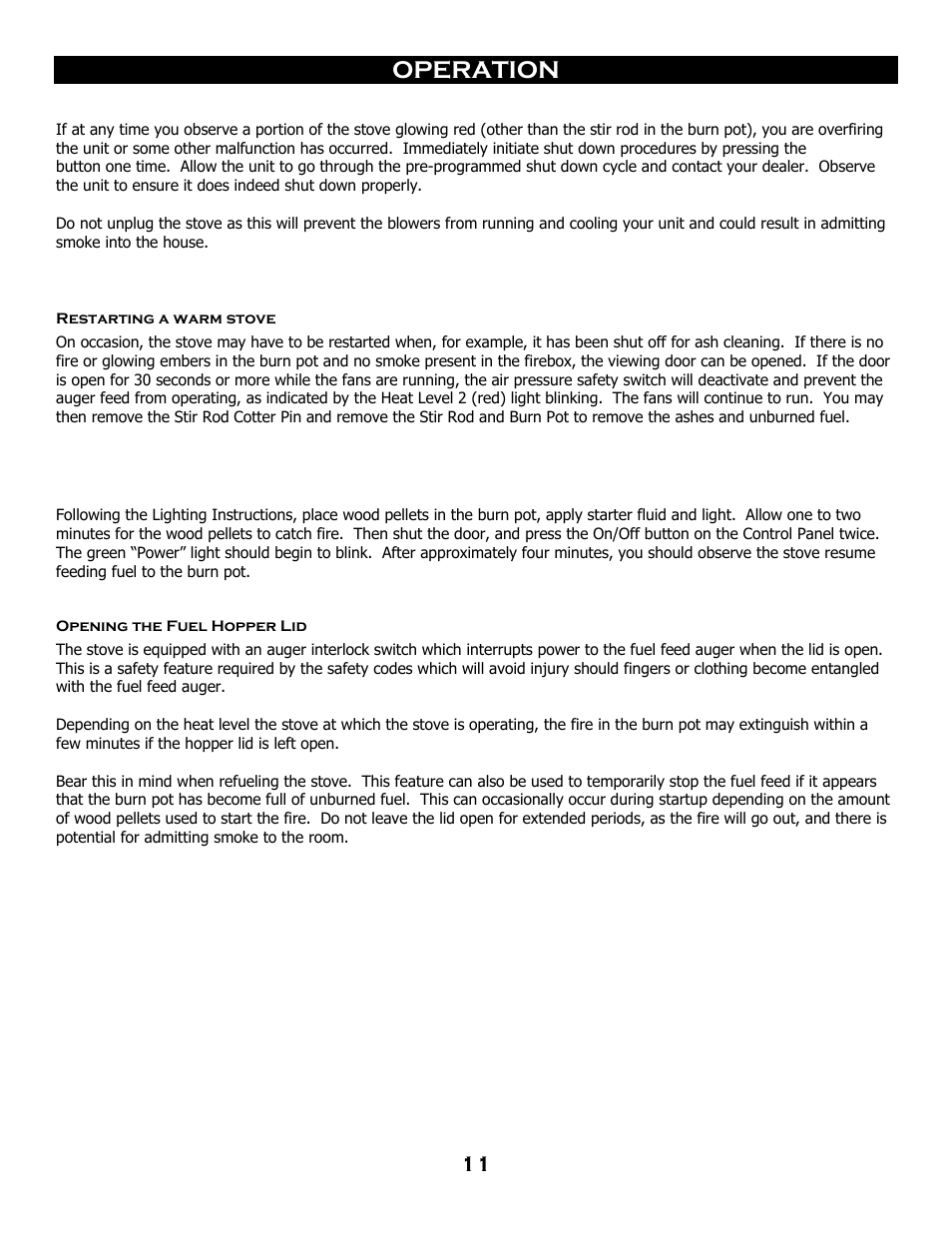 Operation | Breckwell SP 6000 User Manual | Page 15 / 29