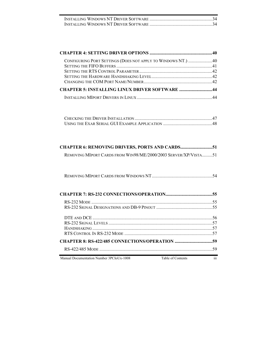 B&B Electronics 3PCIU4 User Manual | Page 5 / 92