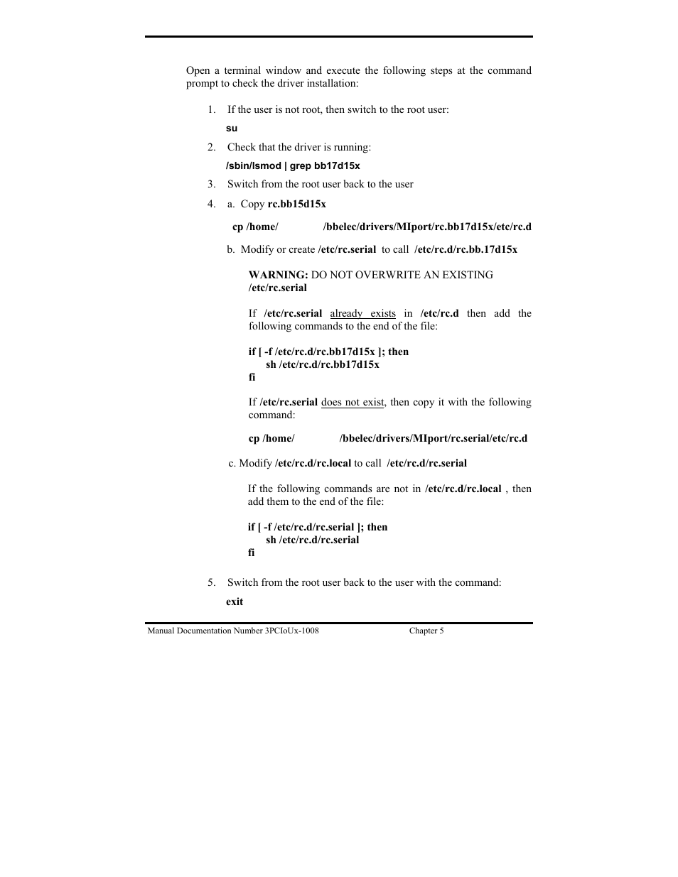 Checking the driver installation | B&B Electronics 3PCIU4 User Manual | Page 53 / 92