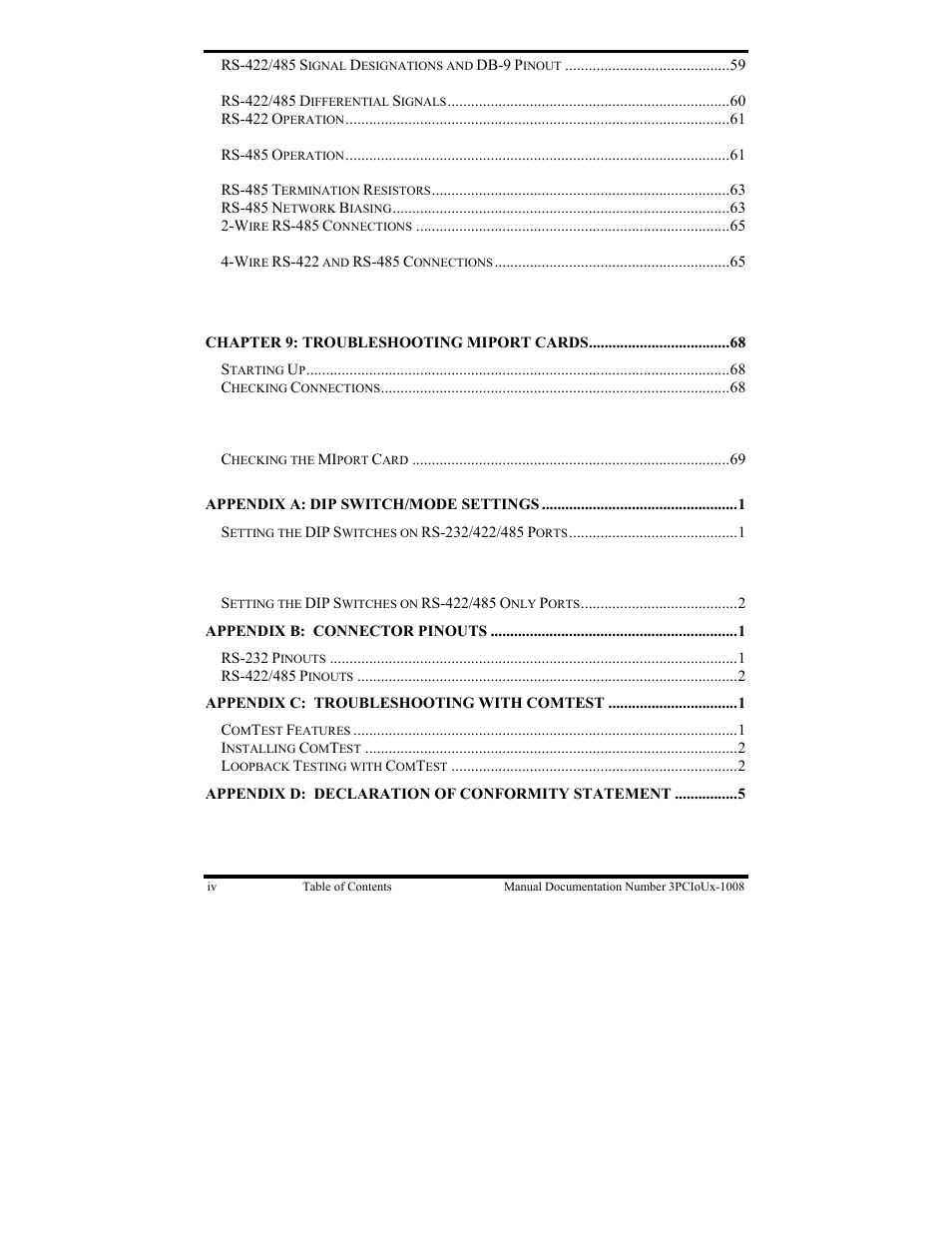 B&B Electronics 3PCIU4 User Manual | Page 6 / 92