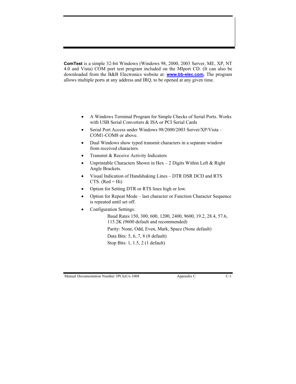 B&B Electronics 3PCIU4 User Manual | Page 87 / 92