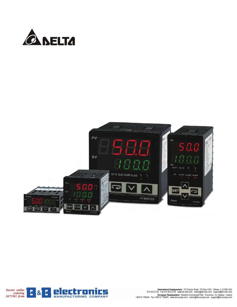 B&B Electronics DELTA Temperature Controller DTB Series User Manual | 13 pages