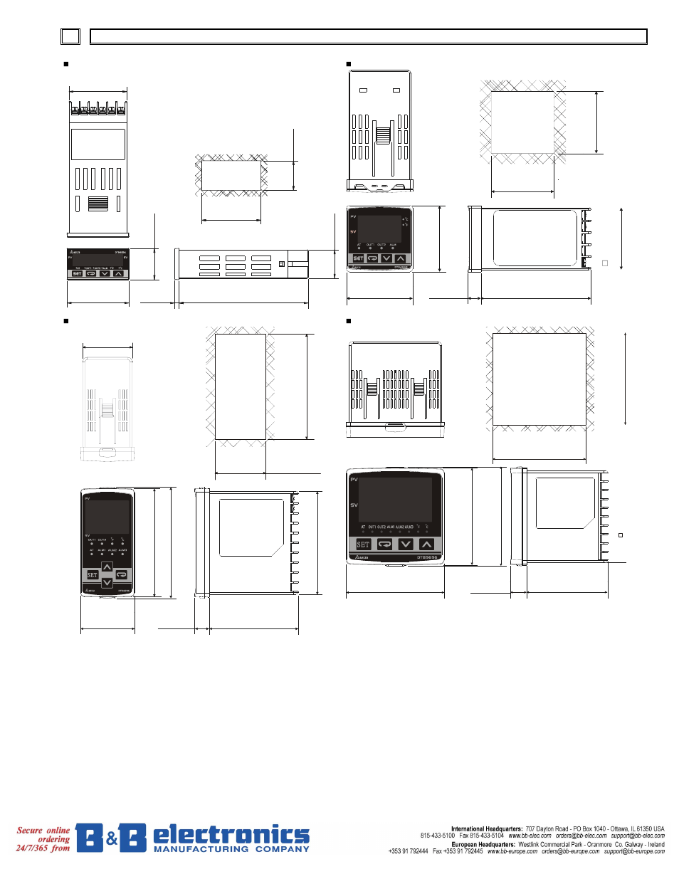 11 15 external dimensions | B&B Electronics DELTA Temperature Controller DTB Series User Manual | Page 12 / 13