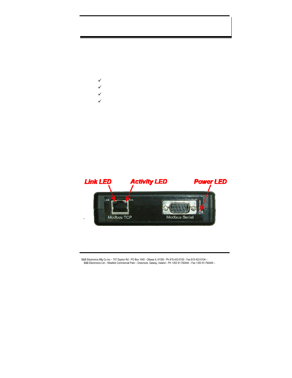 B&B Electronics MES1A User Manual | Page 13 / 71