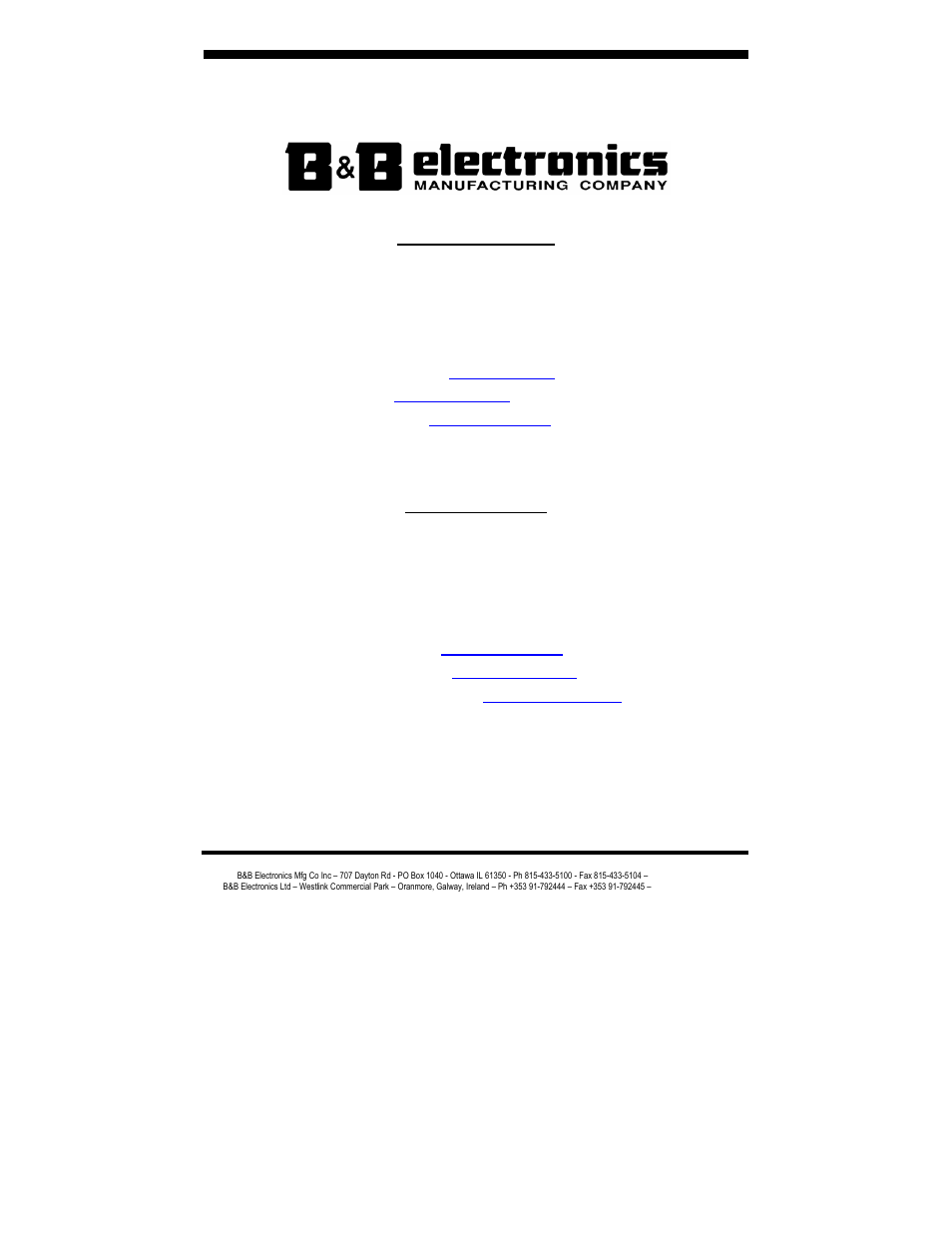 B&B Electronics MES1A User Manual | Page 3 / 71