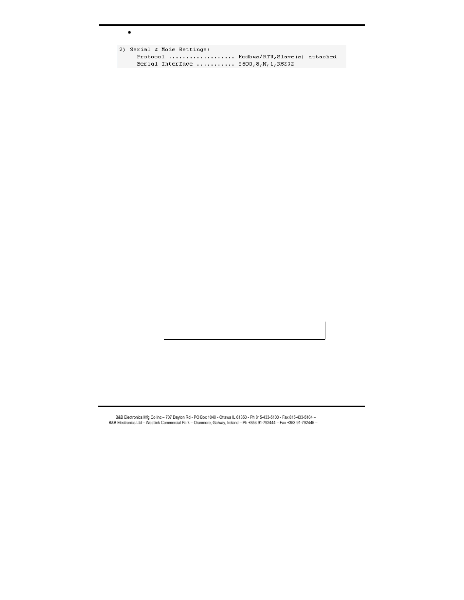 Protocol | B&B Electronics MES1A User Manual | Page 35 / 71