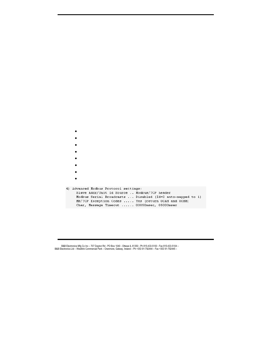 4) advanced modbus protocol settings | B&B Electronics MES1A User Manual | Page 38 / 71