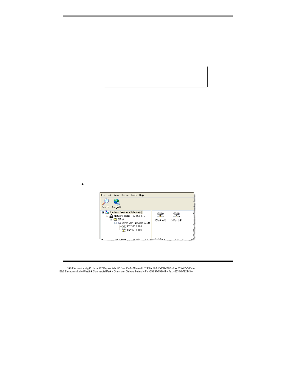 Saving device lists, Opening device lists, Device list display options | Display devices using icons | B&B Electronics MES1A User Manual | Page 46 / 71