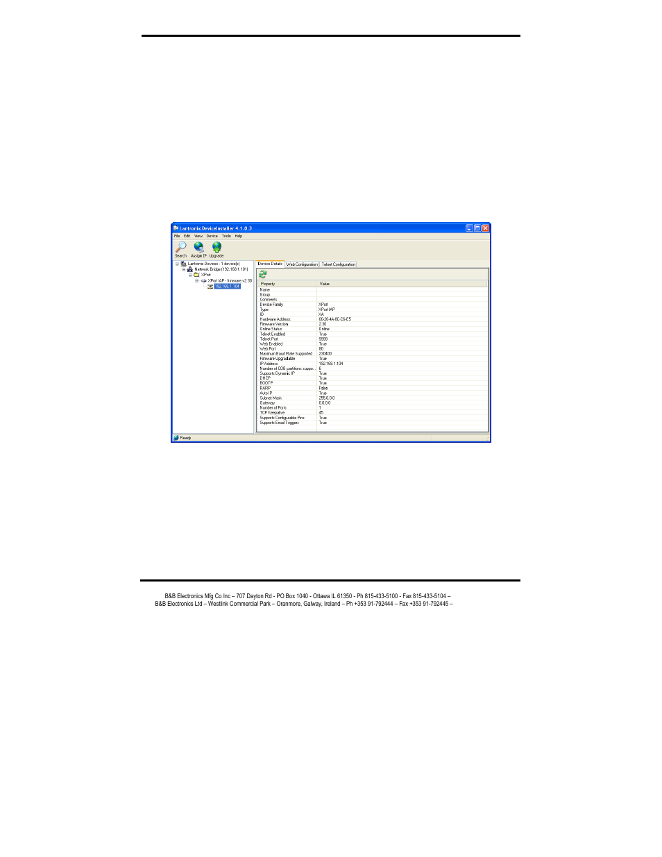 Using the devices details tab | B&B Electronics MES1A User Manual | Page 49 / 71