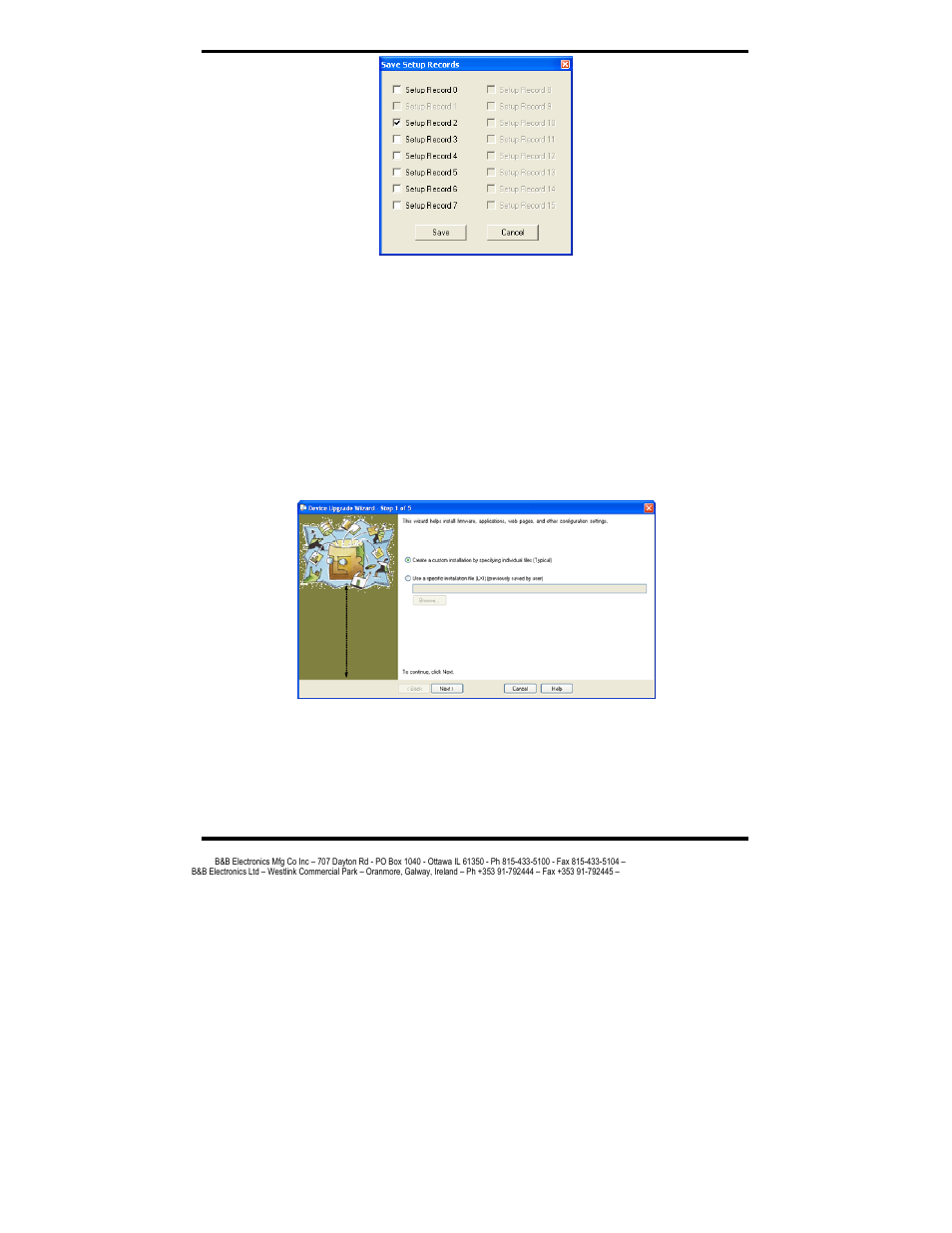 Installing setup records | B&B Electronics MES1A User Manual | Page 52 / 71